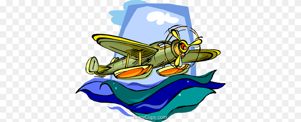 Float Plane Royalty Vector Clip Art Illustration, Aircraft, Transportation, Vehicle, Animal Png