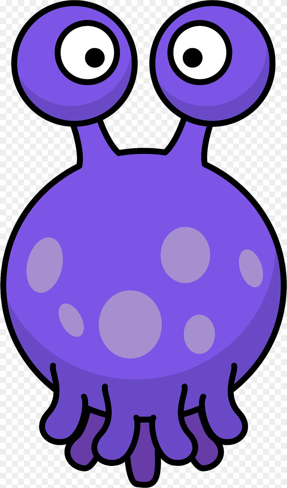 Floating Alien With Tentacles Clipart, Purple, Animal, Sea Life Free Png