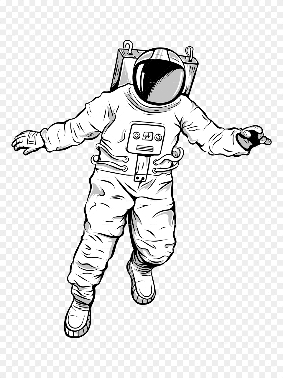 Floating Astronaut Illustration Astronaut Illustration, Baby, Person, People, Helmet Free Png