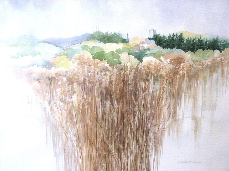 Floating City Watercolor Painting By S Kristen Malone Freshwater Marsh Free Png