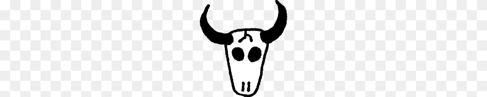 Floating Cow Skull, Stencil, Face, Head, Person Png Image