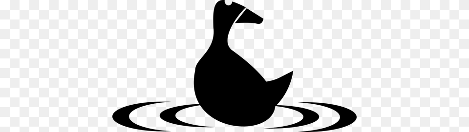 Floating Duck, Gray Free Png