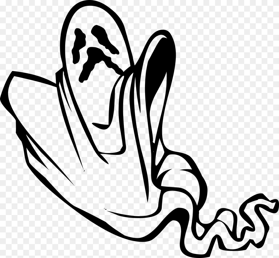 Floating Ghost, Gray Png