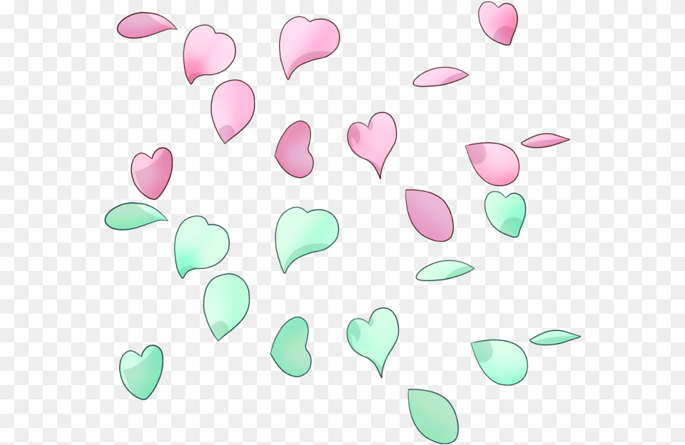 Floating Hearts Pastelsfreetoedit Heart, Flower, Petal, Plant, Face Free Png Download