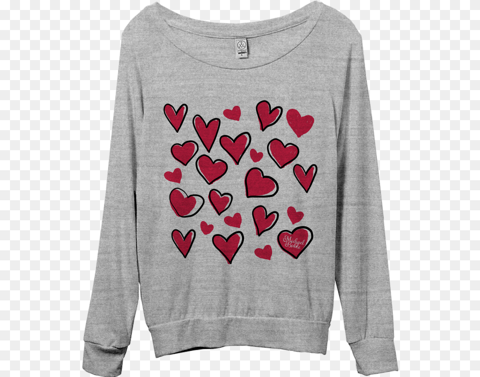 Floating Hearts Pullover Michael Buble, Clothing, Sweatshirt, Sweater, Sleeve Free Png Download