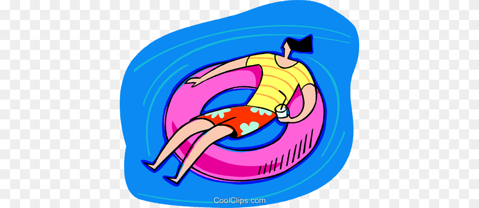 Floating In Pool In A Inner Tube Royalty Vector Clip Art, Water, Leisure Activities, Person, Sport Free Transparent Png