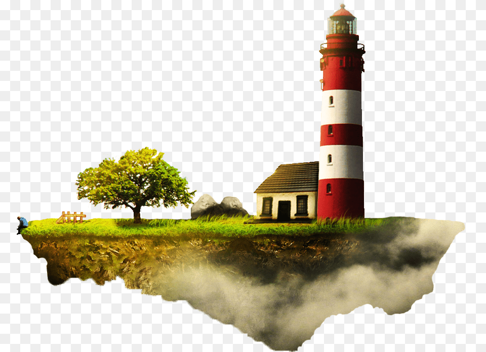 Floating Island 04 Photo Light House, Architecture, Beacon, Building, Lighthouse Free Png