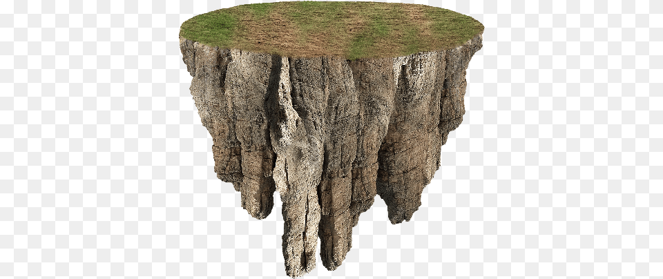 Floating Island Image Floating Land Transparent, Cliff, Nature, Outdoors, Plant Free Png Download