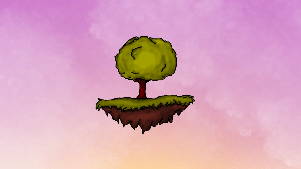 Floating Islands Avatar Minecraft Floating Island Drawing, Plant, Tree, Outdoors Free Png