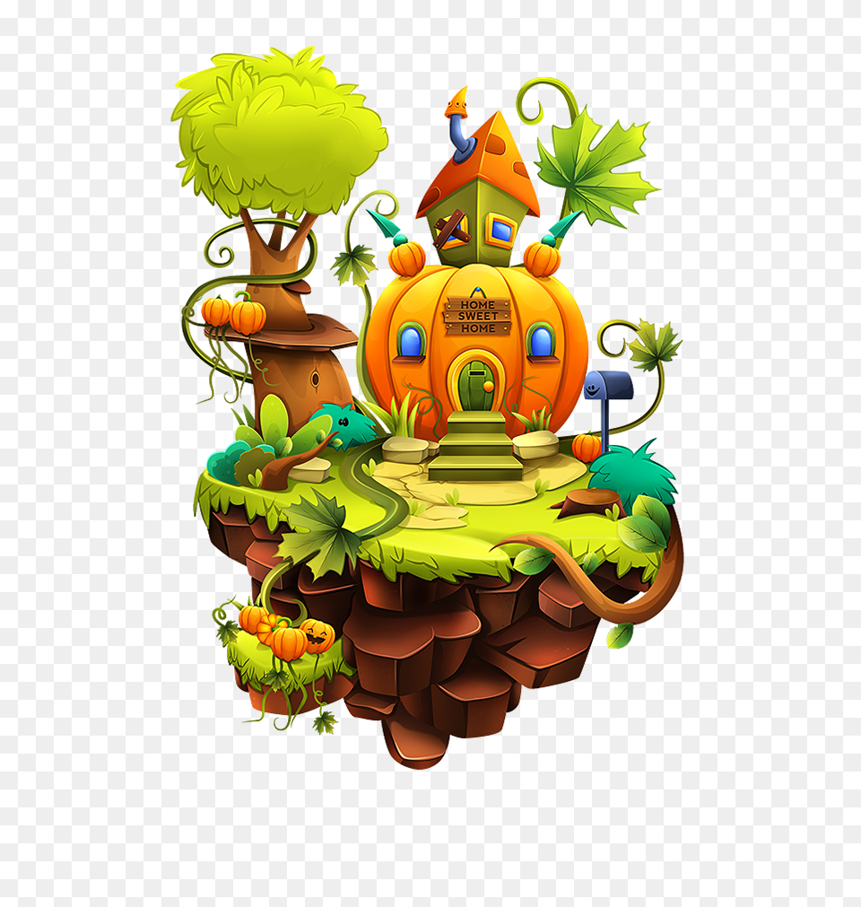 Floating Islands On Behance, Art, Graphics Free Png