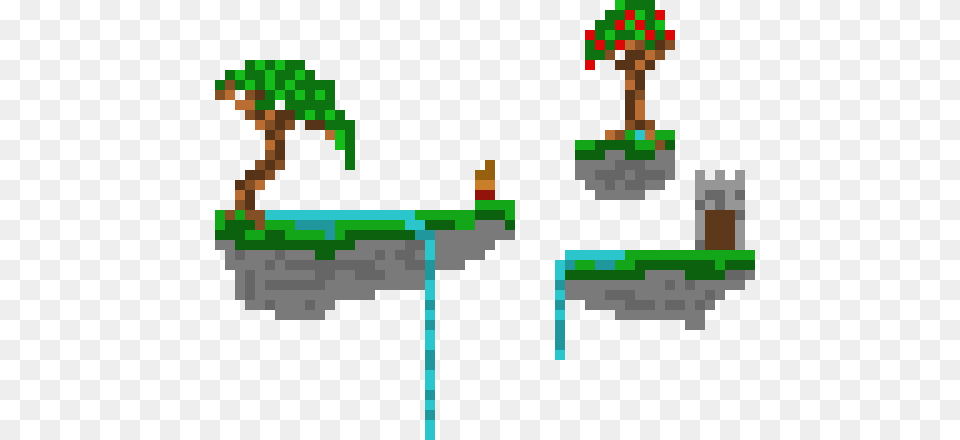 Floating Islands Pixel Art Maker Png Image