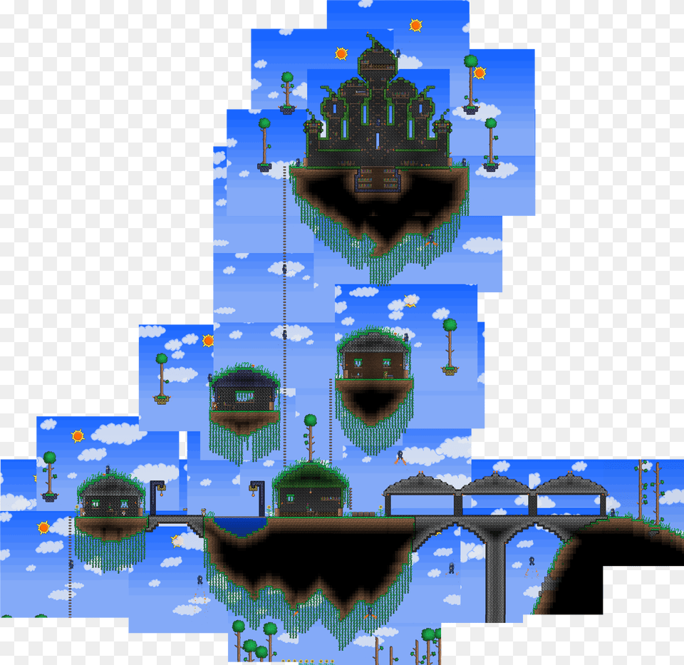Floating Islands Terraria Wiki Terraria Floating Island Houses, Person Free Png