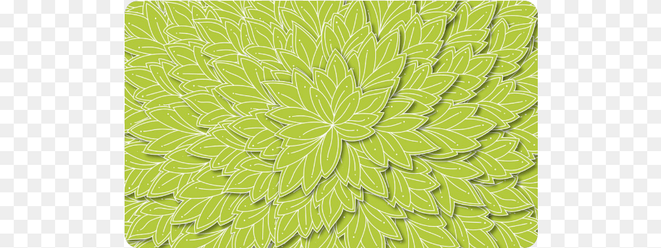 Floating Leaf Pattern Spring Green White Nature Doormat Placemat, Art, Floral Design, Graphics, Home Decor Free Transparent Png