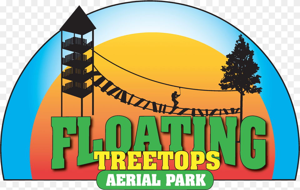 Floating Treetops Aerial Park Baum Silhouette Kissen Kissen, Amusement Park, Fun, Roller Coaster, Person Free Png Download