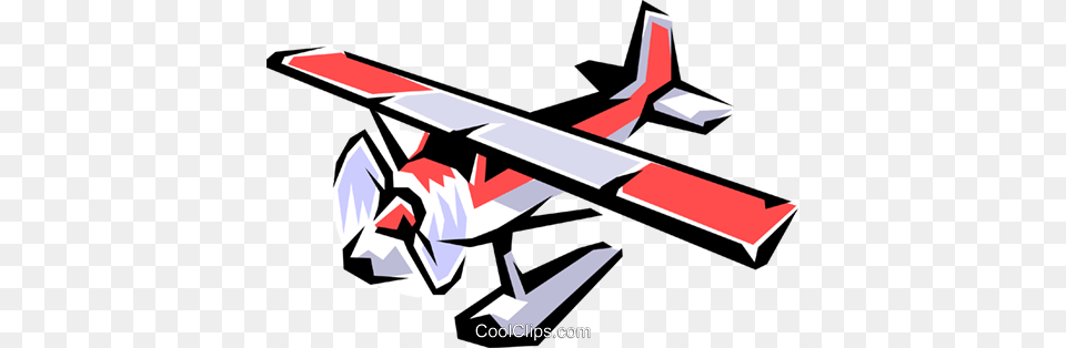 Floatplane Royalty Vector Clip Art Illustration, Aircraft, Airplane, Transportation, Vehicle Png