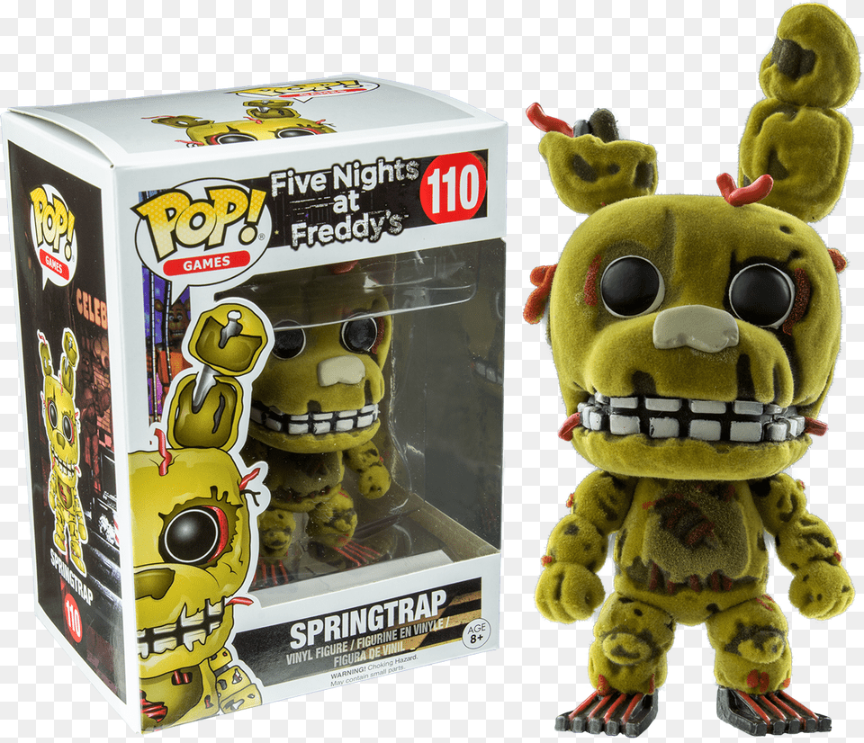 Flocked Springtrap Funko Pop, Plush, Toy, Car, Transportation Free Transparent Png