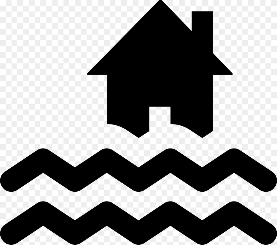 Flood Silhouette House Clipart Black And White, People, Person, Stencil, Logo Free Png