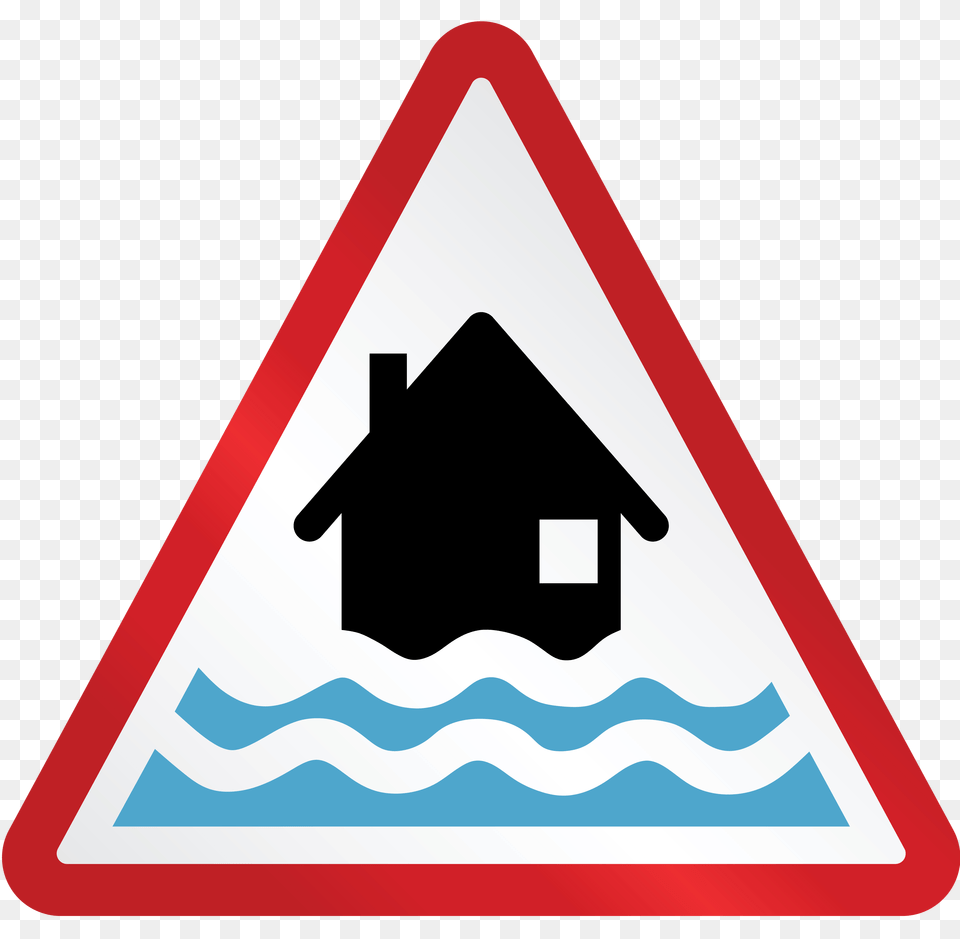 Flooded Clipart Water Damage, Sign, Symbol, Road Sign Free Transparent Png