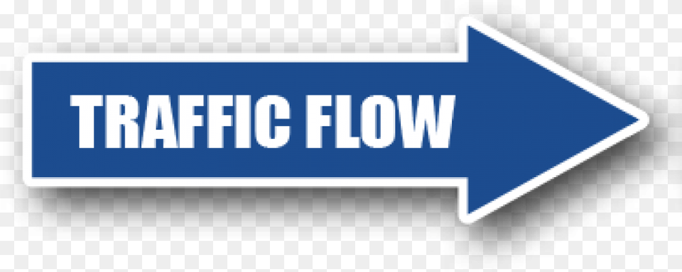 Floor Marking Blue Directional Arrow Traffic Flow, Sign, Symbol, Logo Png Image