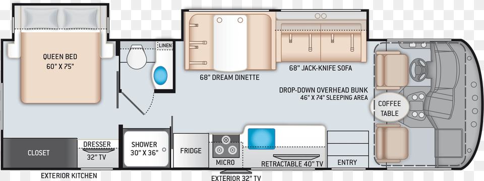 Floor Plan Download 2019 Thor Ace 303 Floor Plan, Diagram, Floor Plan Free Png