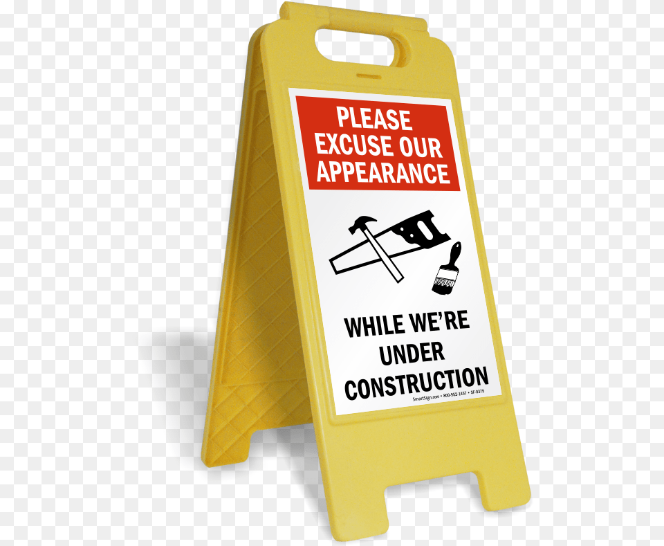 Floorboss Xl Standing Floor Sign Notice Please Excuse Our Appearance We Are Remodeling, Fence Free Png