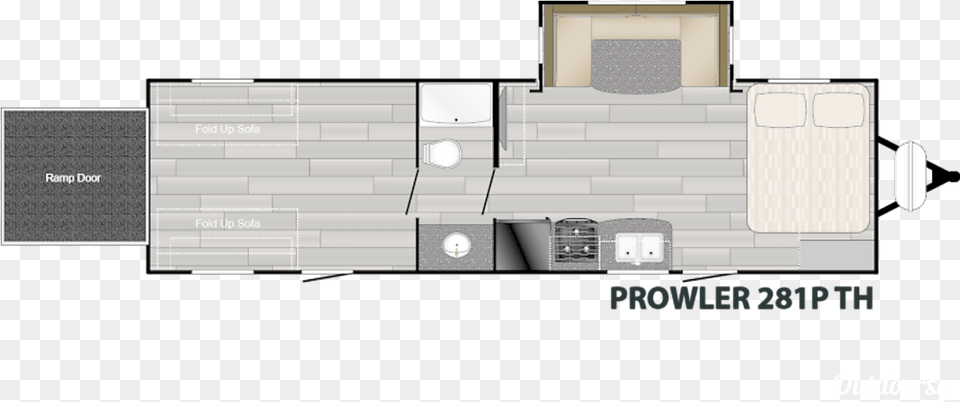 Floorplan 2020 Heartland Prowler 281th Madisonville Prowler 281p Th, Diagram, Floor Plan Free Transparent Png