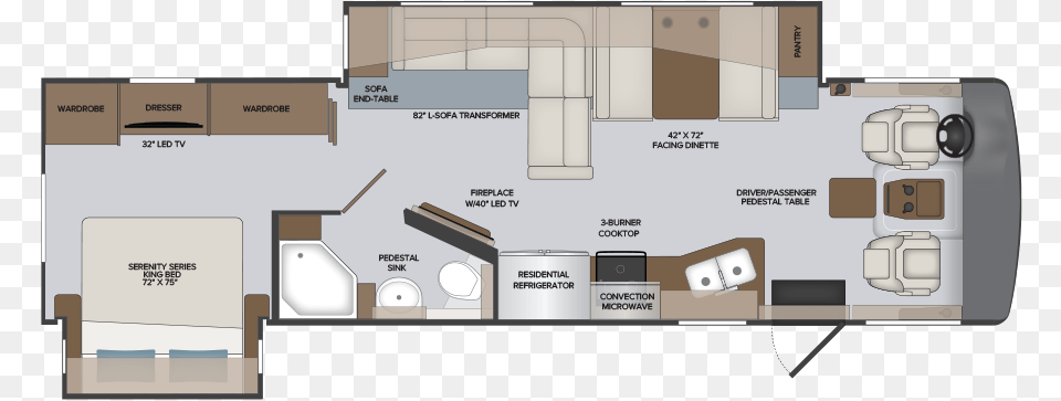 Floorplan 33c 2019 Holiday Rambler Vacationer 35k Floor Plan, Diagram, Floor Plan Free Transparent Png