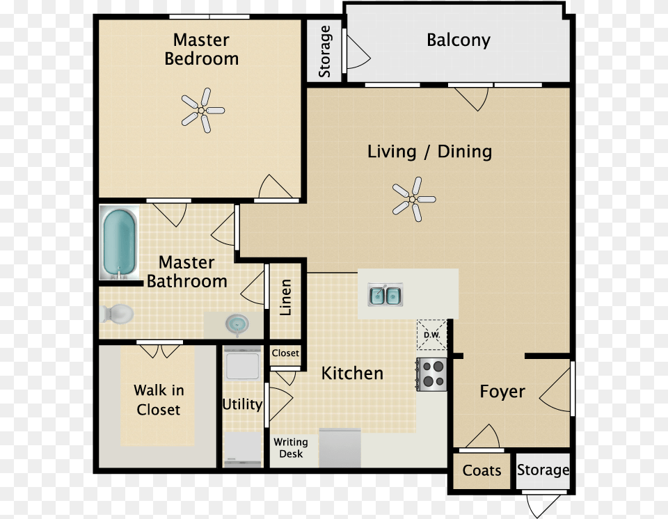 Floorplan Bed, Diagram, Floor Plan Free Png Download