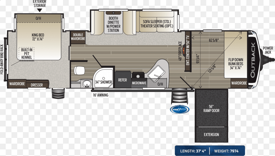 Floorplan Toy Hauler Floor Plan 2020, Gas Pump, Machine, Pump, Electronics Free Png