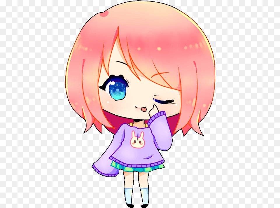 Flopperflower Anime Chibi Cute, Book, Comics, Publication, Baby Free Png
