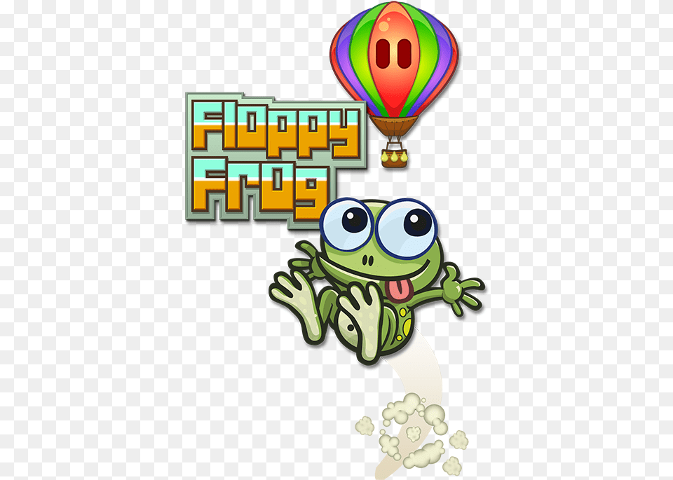 Floppy Frog Flappy Bird Frogger Footer Frog, Balloon, Aircraft, Transportation, Vehicle Png Image