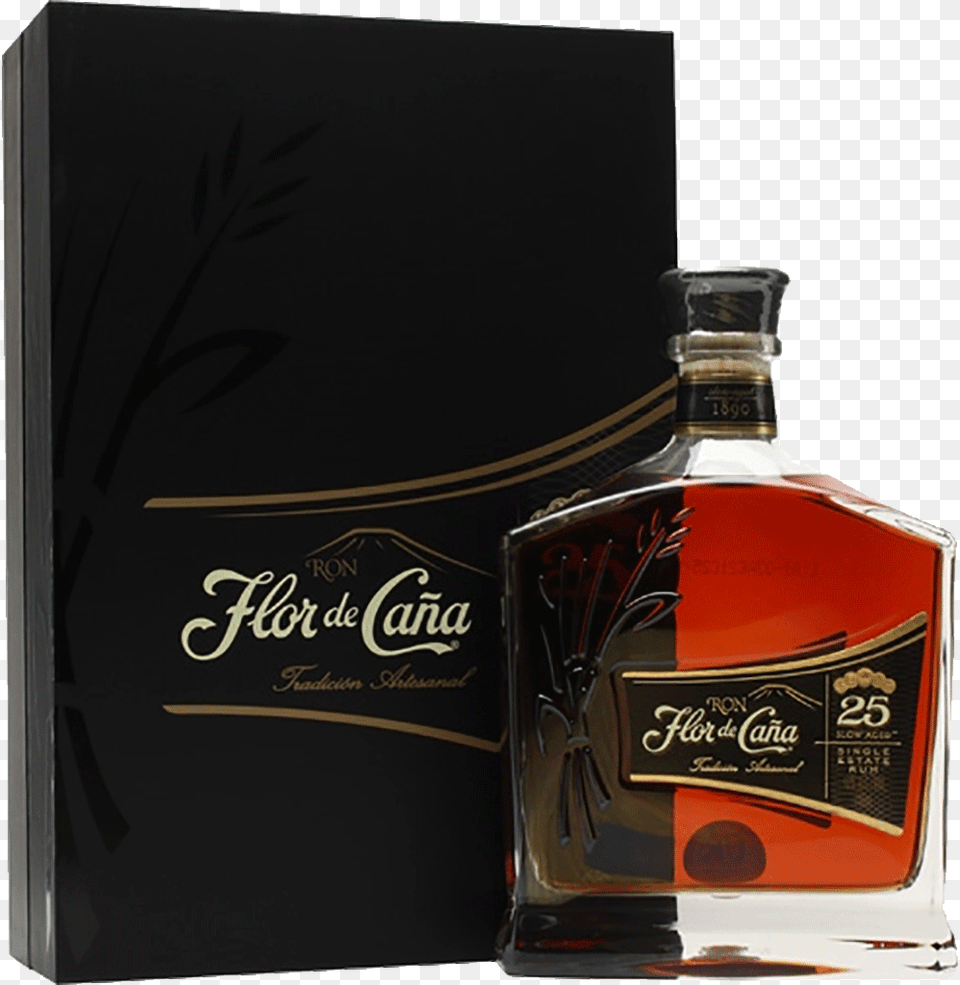 Flor De Cana Tradicion Artesanal 25 Slow Aged Single Ron Flor De, Alcohol, Beverage, Liquor, Whisky Png