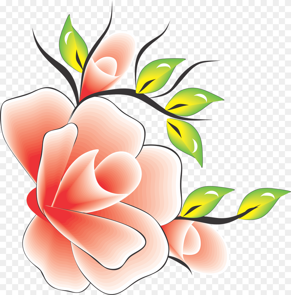 Flor Rosa Com Amarelo Flores Para Adesivo, Art, Pattern, Graphics, Floral Design Free Transparent Png