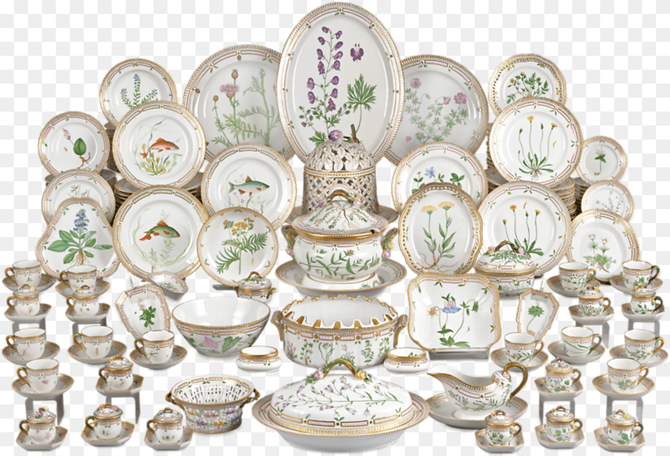 Flora Danica Porcelain Dinner Service By Royal Copenhagen Flora Danica Porcelain, Art, Pottery, Cup, Food Png