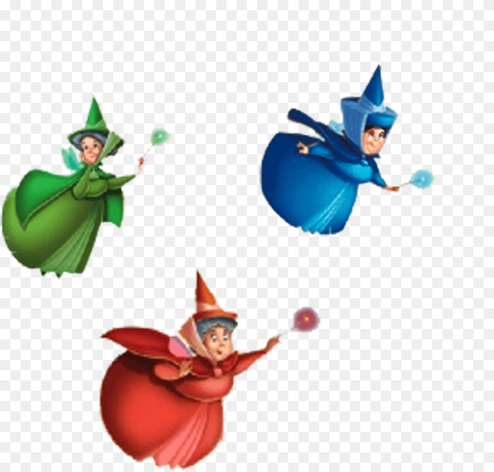 Flora Fauna And Merryweather Flora Fauna And Merryweather, Baby, Person, Adult, Female Free Transparent Png