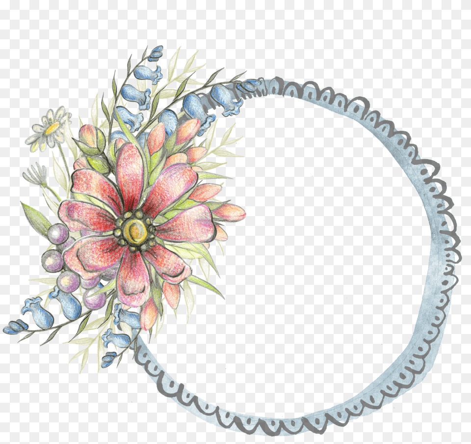 Floral Birthday Templates Frames, Accessories, Jewelry, Plant, Flower Free Png Download