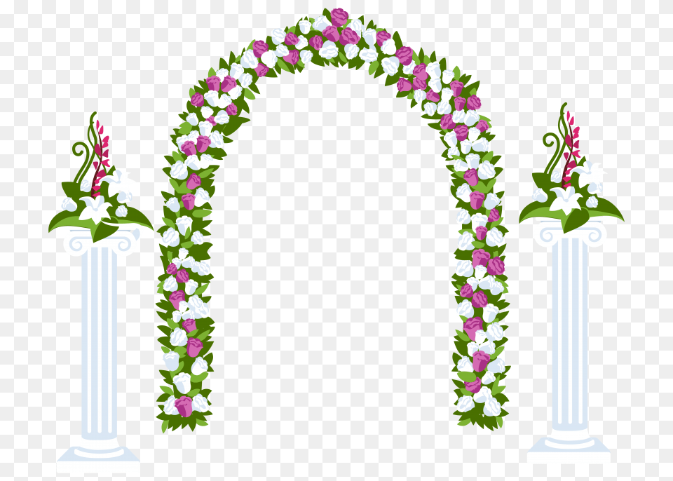 Floral Arch And Columns, Architecture, Flower, Flower Arrangement, Plant Free Transparent Png