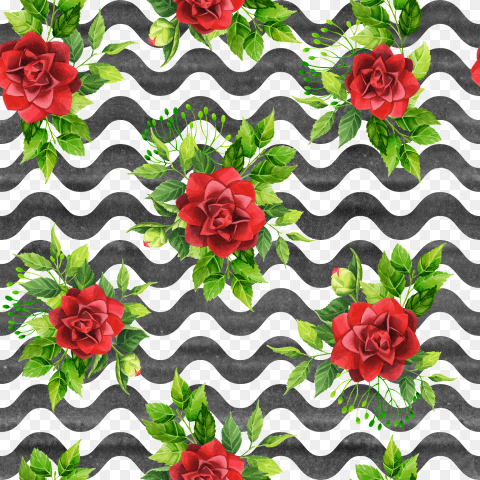 Floral Background On Water Ripple Wall Waterproof Cover For Handbag, Flower, Plant, Rose, Geranium Free Png