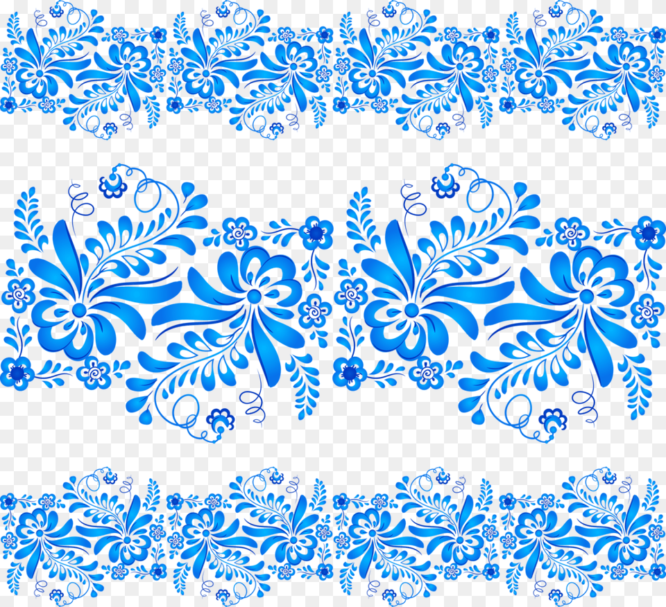 Floral Background Vector Blue, Pattern Free Png