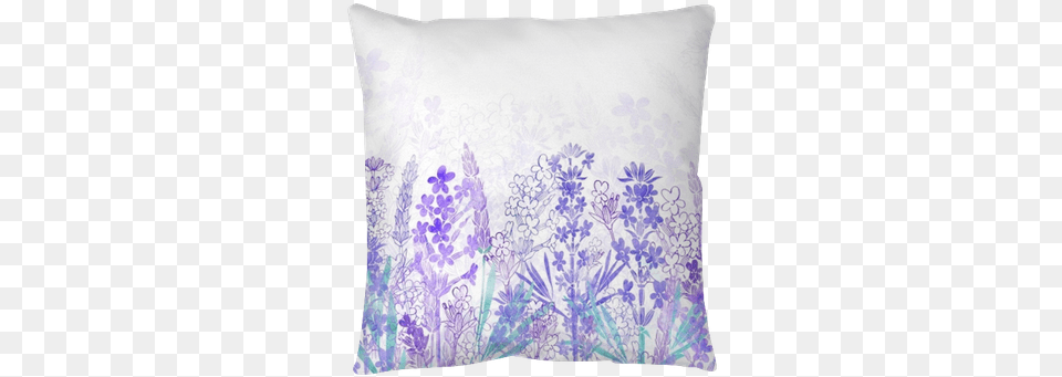 Floral Background With Lavender Flowers And Place For Lavender Floral Background, Cushion, Home Decor, Pillow, Blackboard Png Image