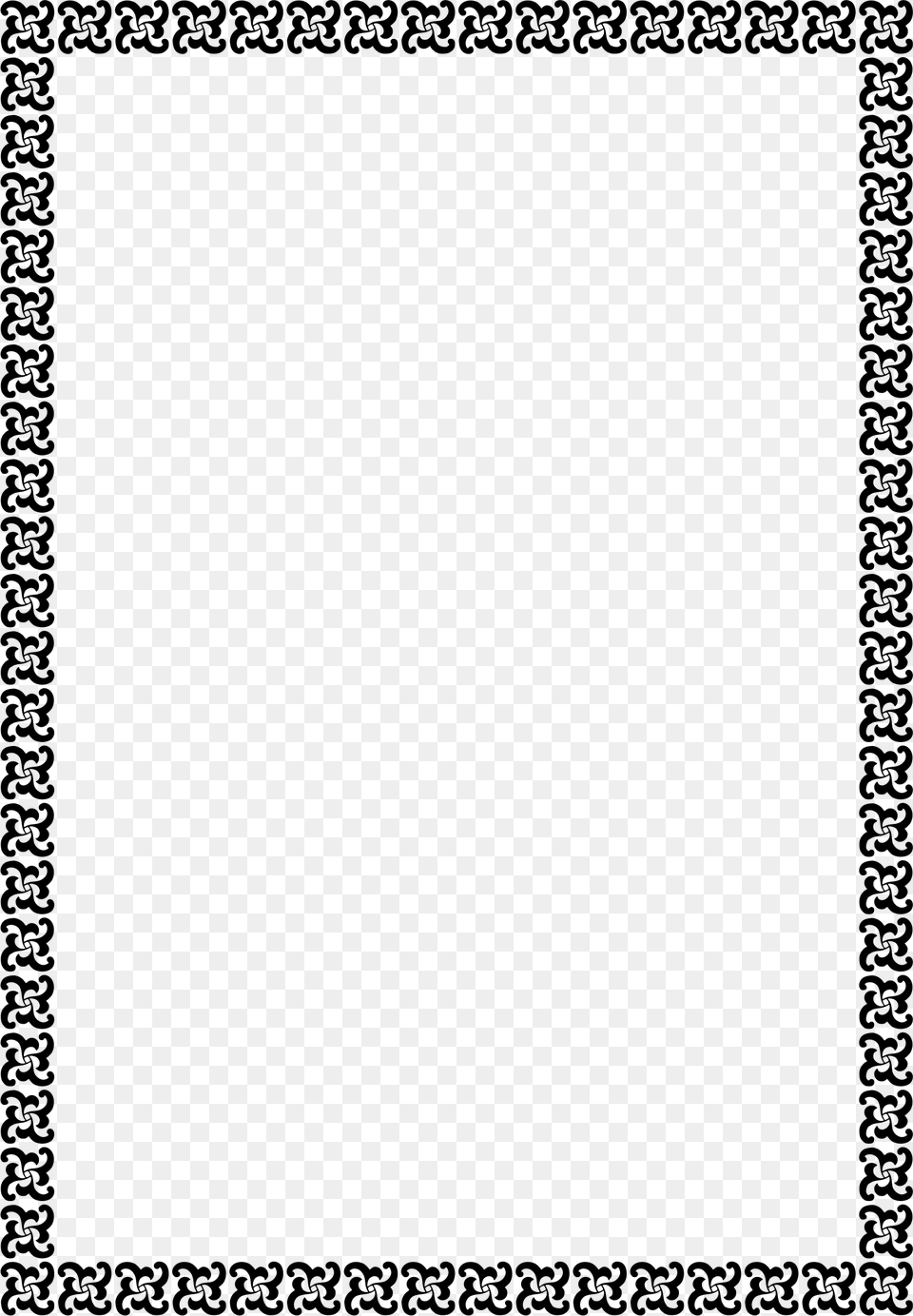 Floral Border 3 Clip Arts Monochrome, Gray Free Png