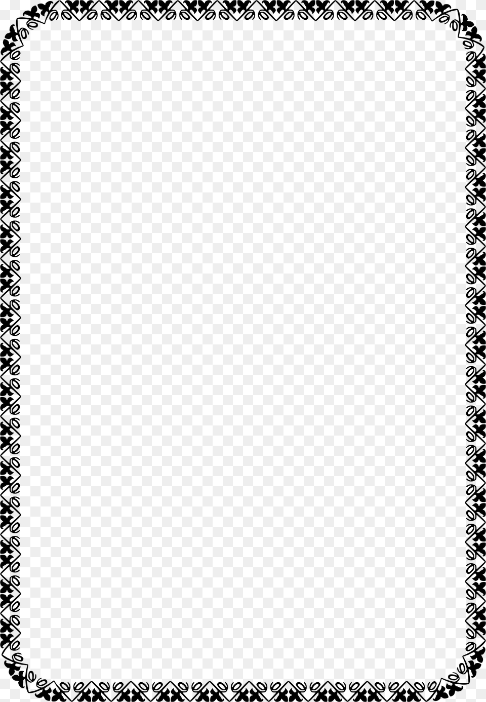 Floral Border, Gray Free Png Download
