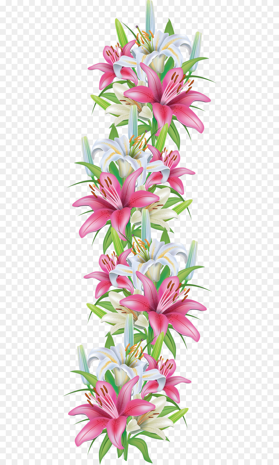 Floral Border Decorations, Flower, Flower Arrangement, Plant, Anther Free Png Download