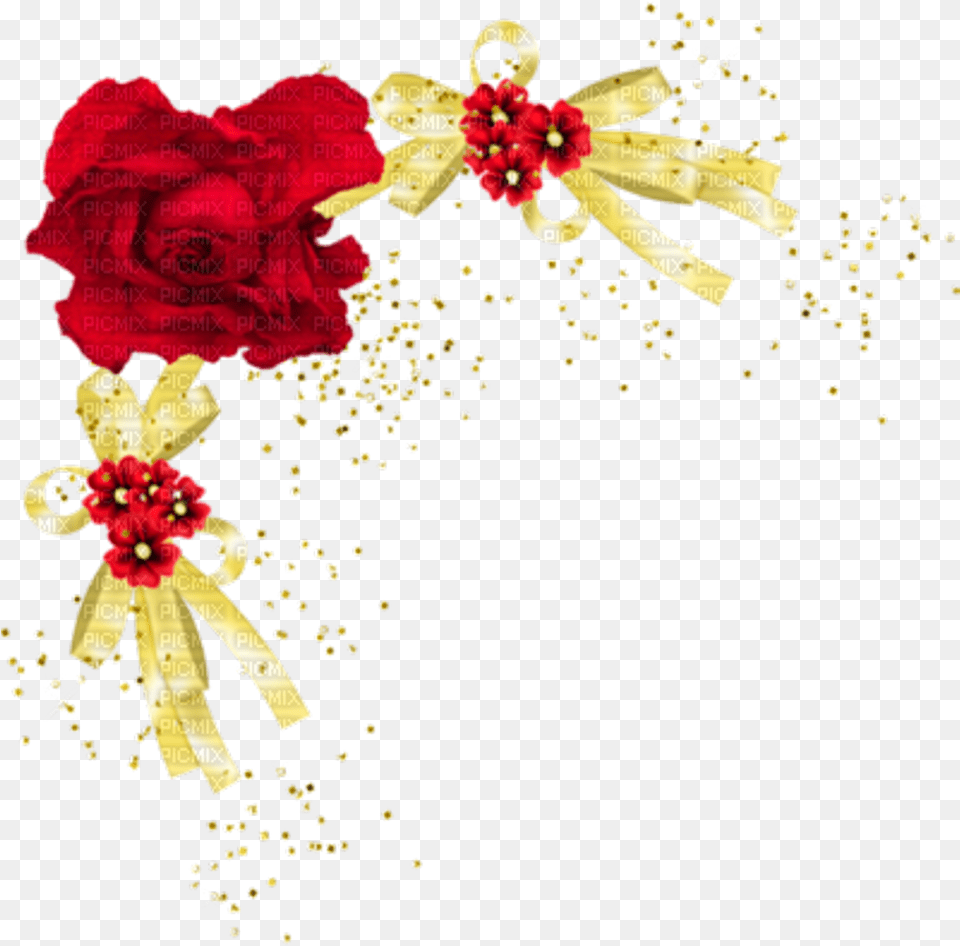 Floral Border Design Maroon Flower Border Design Red Color, Plant, Rose, Flower Arrangement, Flower Bouquet Png Image
