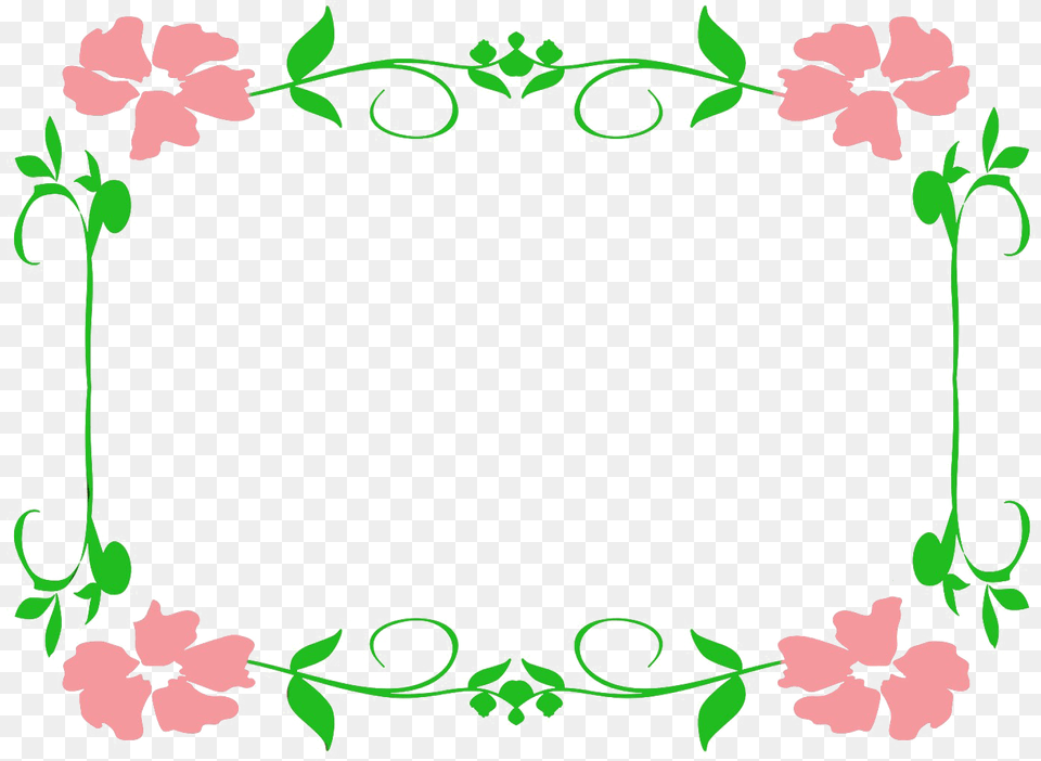 Floral Border Designs Flower Borders Black And White Clipart, Plant, Art, Floral Design, Graphics Free Png Download