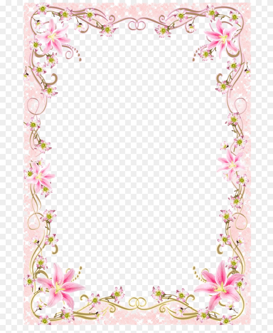 Floral Border Designs Picture Frame, Home Decor, Art, Floral Design, Graphics Free Png Download