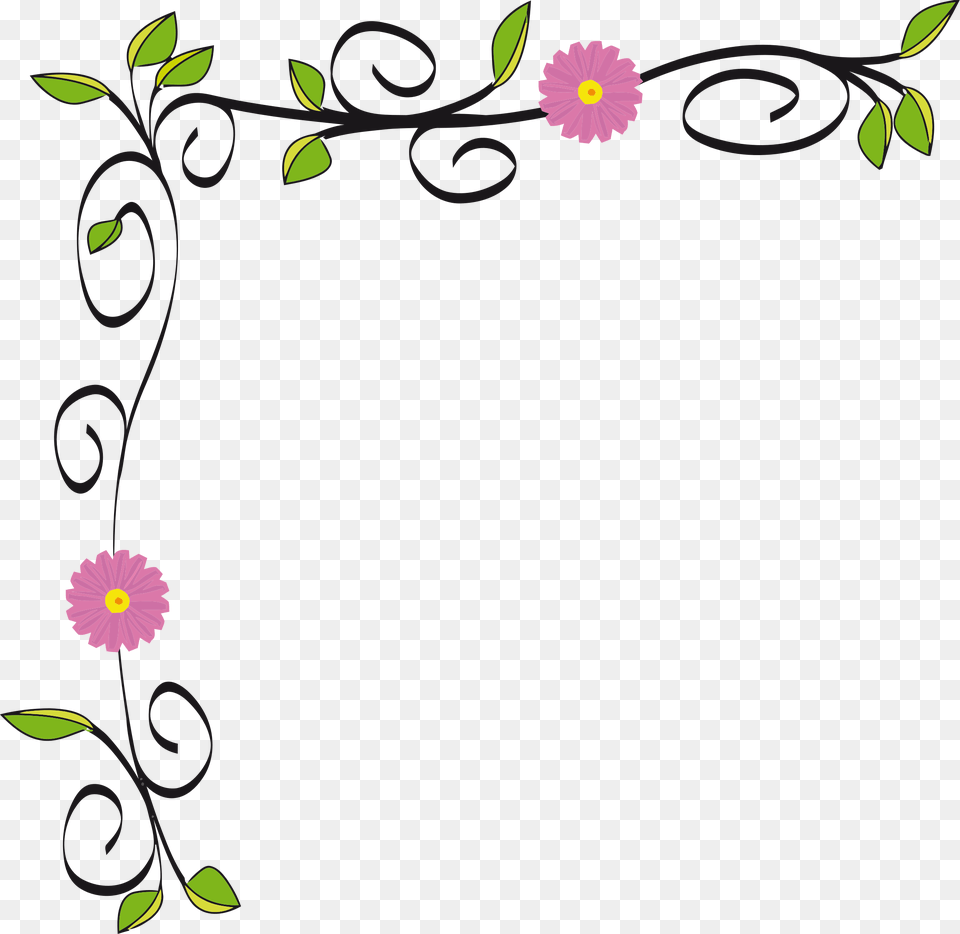 Floral Border Vectorized, Art, Floral Design, Graphics, Pattern Free Png