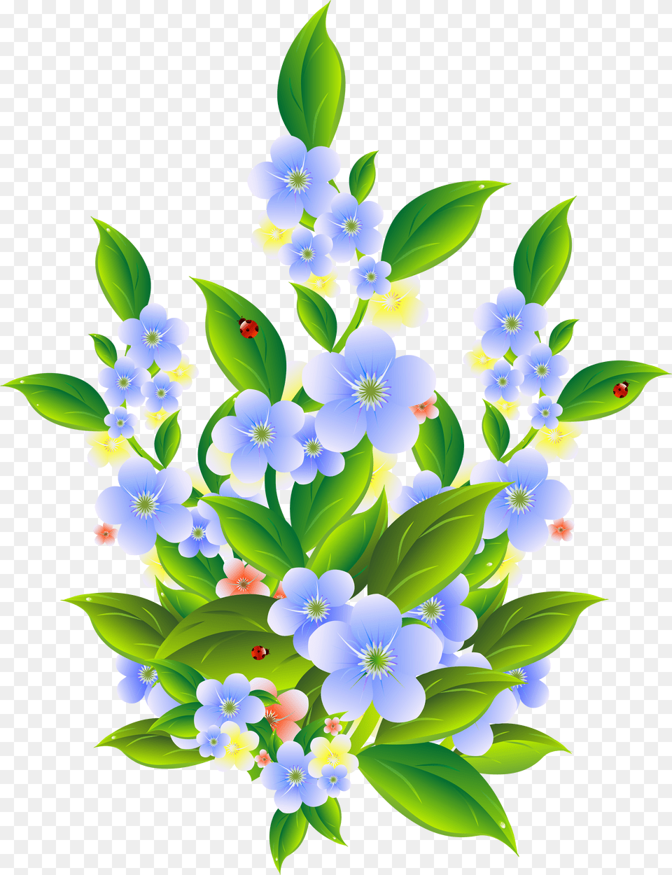 Floral Bush Decoration Clip Art Image Bush Clip Art, Cross, Symbol, Animal, Sea Life Free Transparent Png