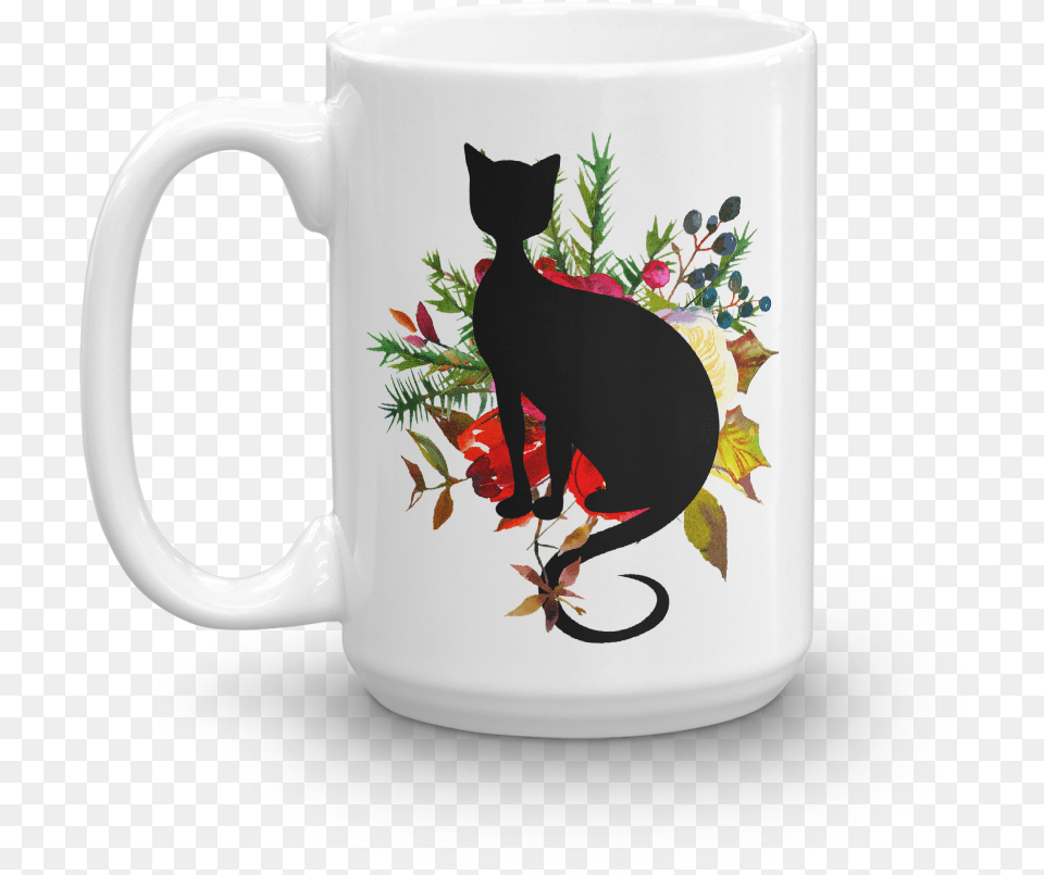 Floral Cat 39funniest Cat39 Mug Mug, Cup, Animal, Bird, Mammal Free Transparent Png