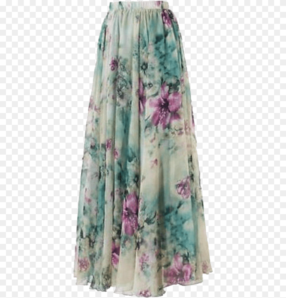 Floral Chiffon Maxi Skirts, Clothing, Skirt, Child, Female Free Png Download